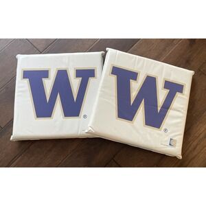 Logo Washington Huskies Seat Cushions White Gold NCAA